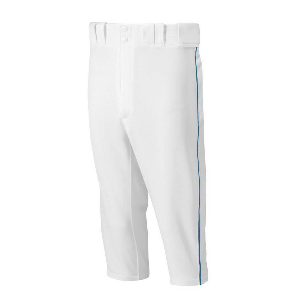 Pantalones Mizuno Beisbol Premier Short Piped Para Hombre Blancos/Azul Marino 7623508-FA